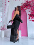 Dress, flitter dress "MERMAID" - BLACK